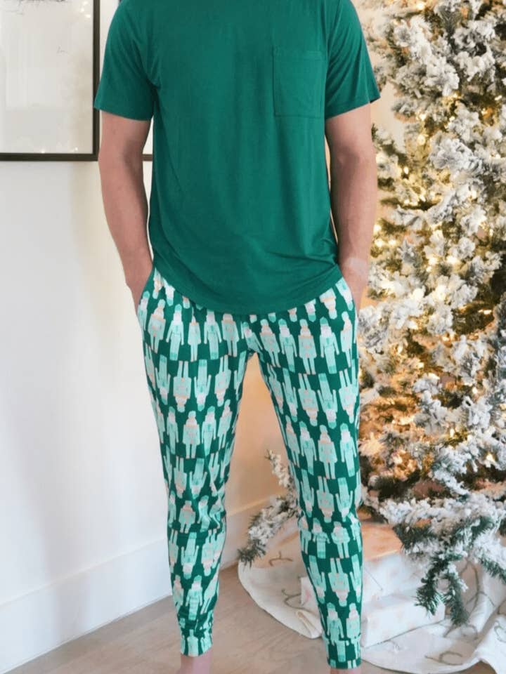 Men's Green Nutcrackers Jogger Set for wholesale by PB & Grape