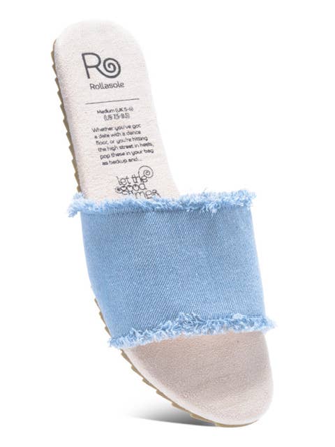 Rollasole – wholesale Sandaler - Dam – Blå Jean Baby Denim sandaler1