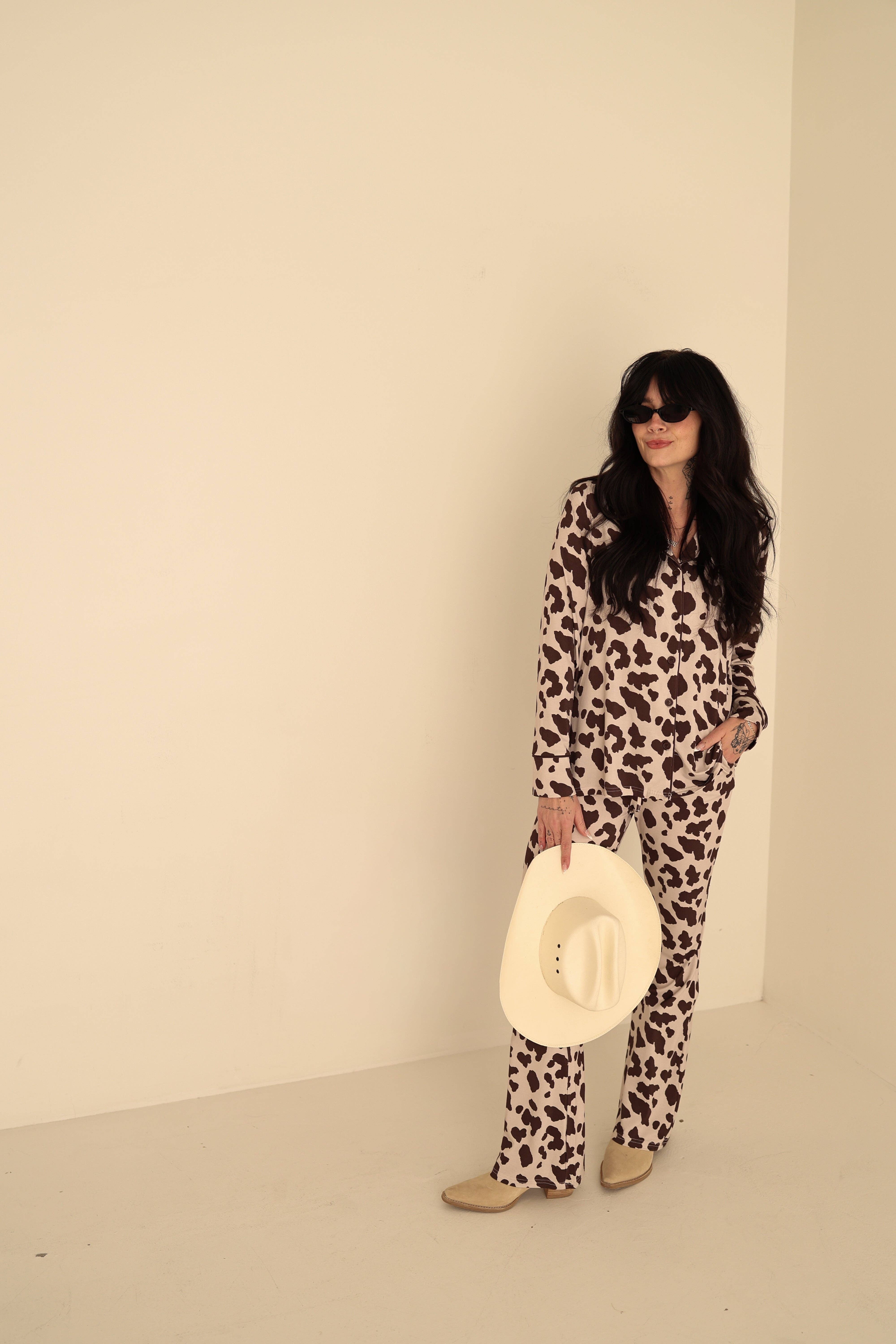 Forever French Baby - Wholesale Lounge Set - Women's - Women's Bamboo Button Up Lounge Set | Moo!1