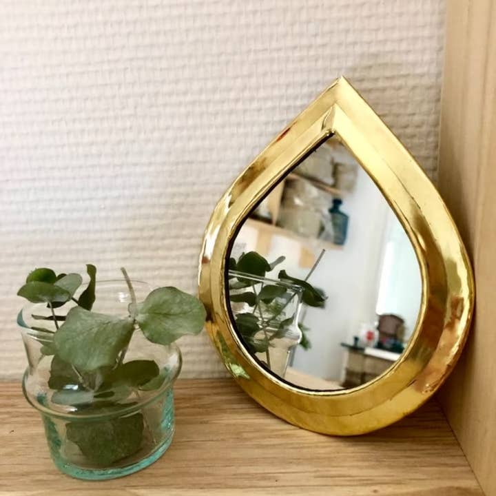 HandmadeBestSeller - Wholesale Wall Mirror - Mini Moroccan Mirrors In Gilded Copper ( DROP )