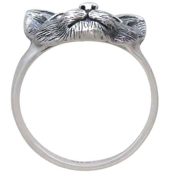 Nina Designs - Wholesale Cocktail/Statement Ring - Sterling Silver Detailed Cat Face Ring8