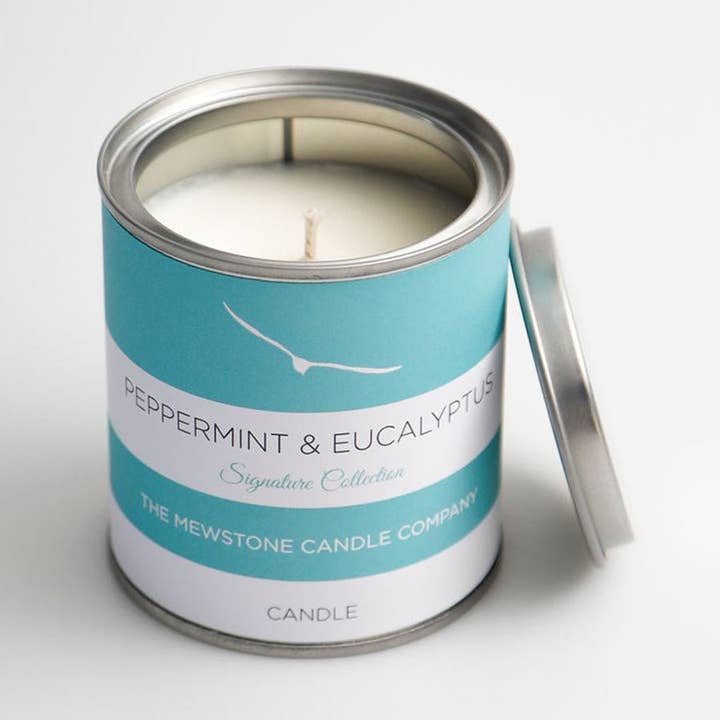 Peppermint and Eucalyptus Signature Candle for wholesale by The Mewstone Candle Company