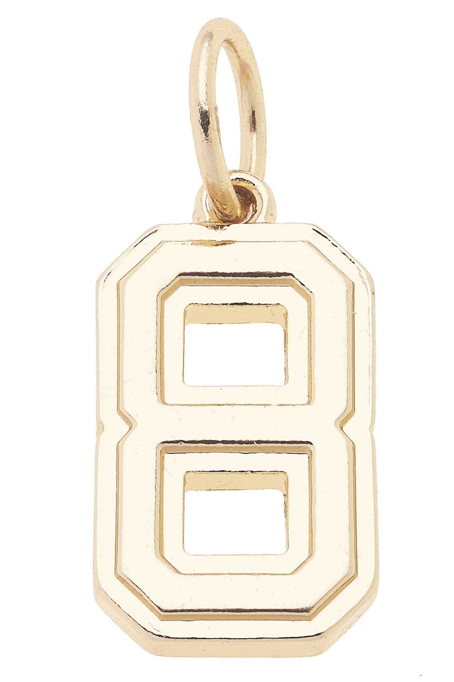 Canvas Style - Wholesale Individual Charm/Pendant - Number Charm in Shiny Gold9