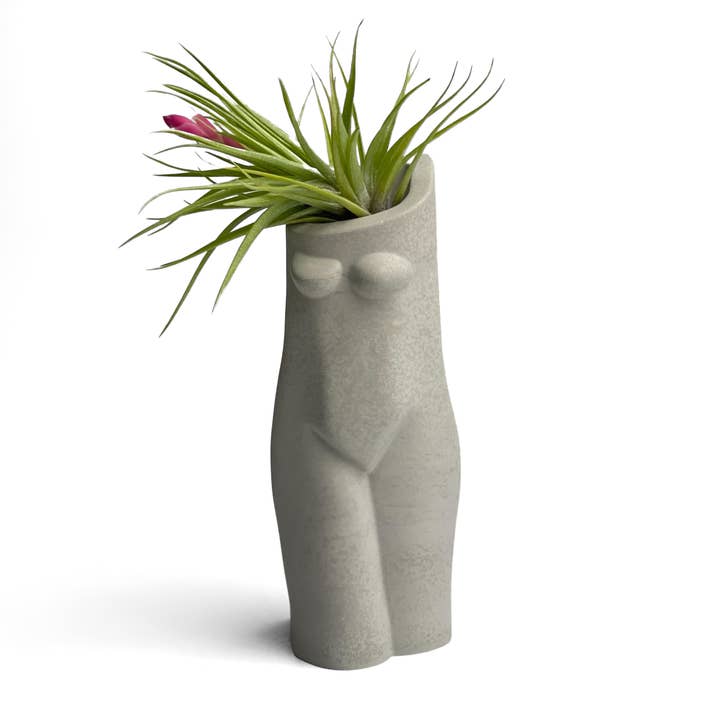 Female Body Vase, AIR PLANT HOLDER, Small Woman Boobs Vessel for wholesale by Planters Made in the USA