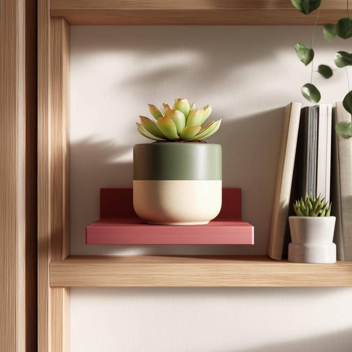 3D-printad miniväggshylla | Modern flytande displayhylla | Minimalistisk väggdekoration för stilfulla, samtida hem- och kontorsinteriörer för wholesale av Decords