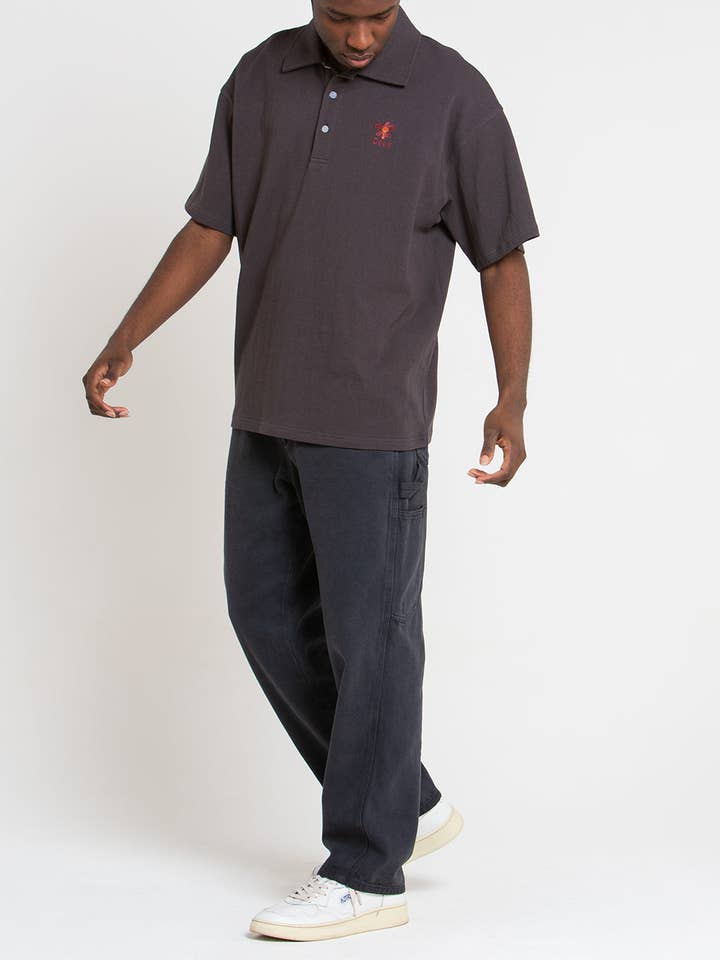 Stokes Records Polo - Anthracite for wholesale on Faire