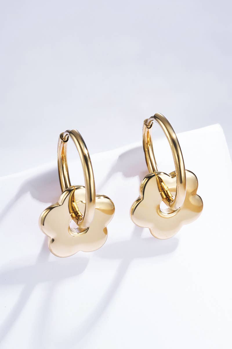 Gold Stainless steel earrings 124RX102 for wholesale on Faire