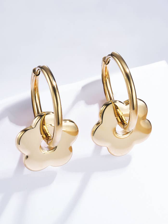 Stainless steel earrings 124RX102 for wholesale by BYREN | ÉLINE L'ATELIER