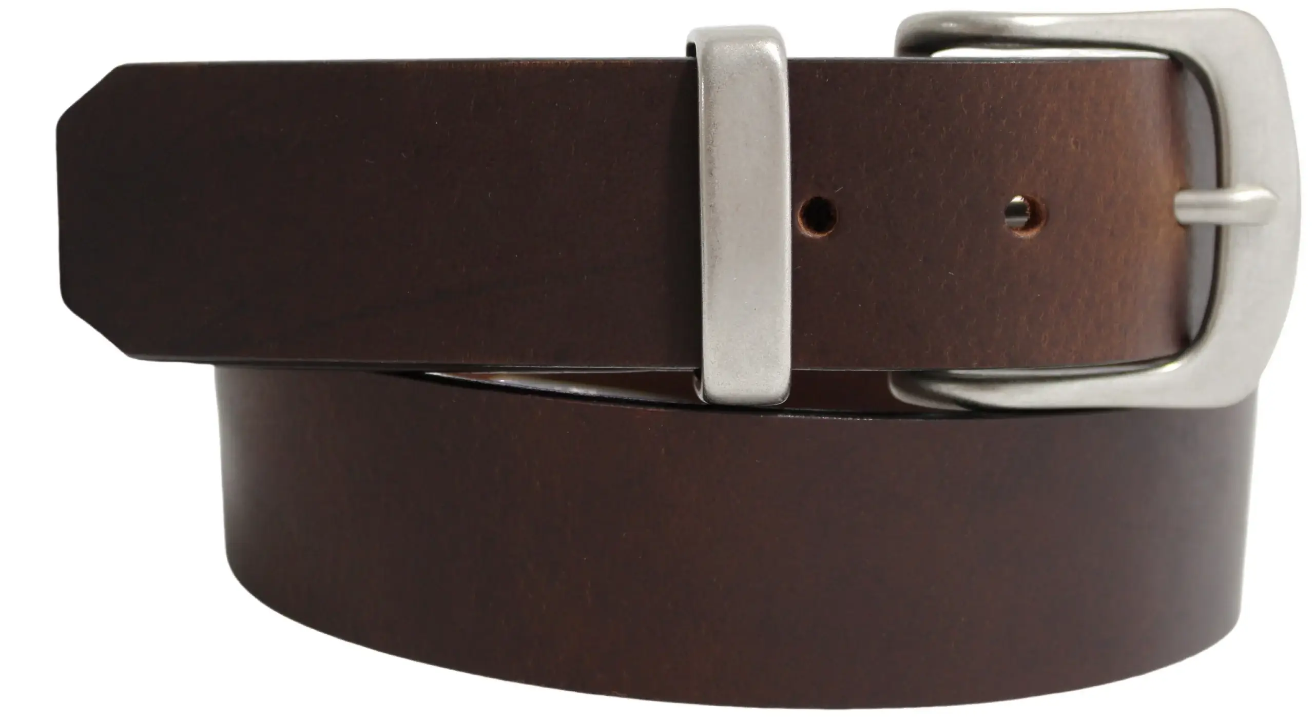 Brown Solid Brass Buckle & Keeper, Full Grain Genuine Leather Belt for wholesale on Faire0