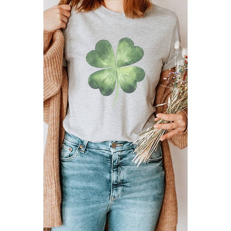 Select Apparel – wholesale T-shirts med screentryck – Dam – Akvarell Shamrock St Patricks Day grafisk T-shirt1