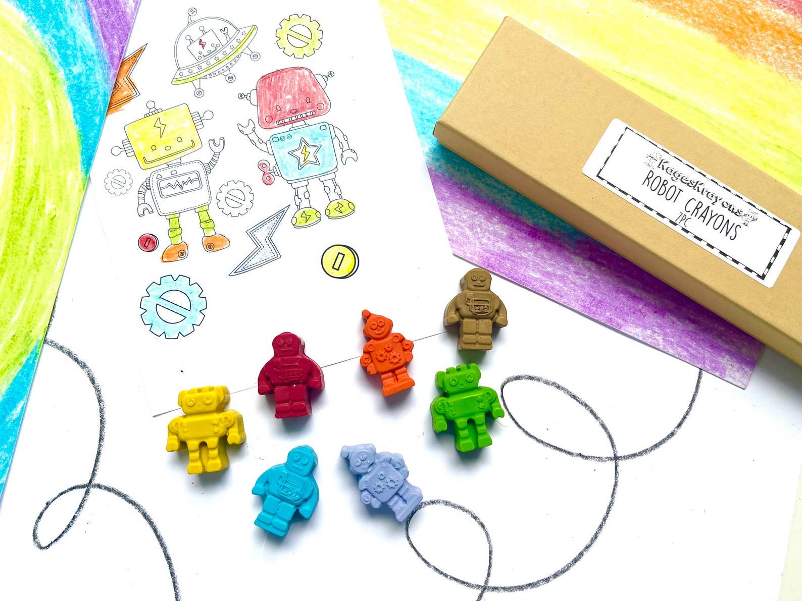 KagesKrayons - Wholesale Crayons - Kids & Baby - Robot Crayons Gift Box1
