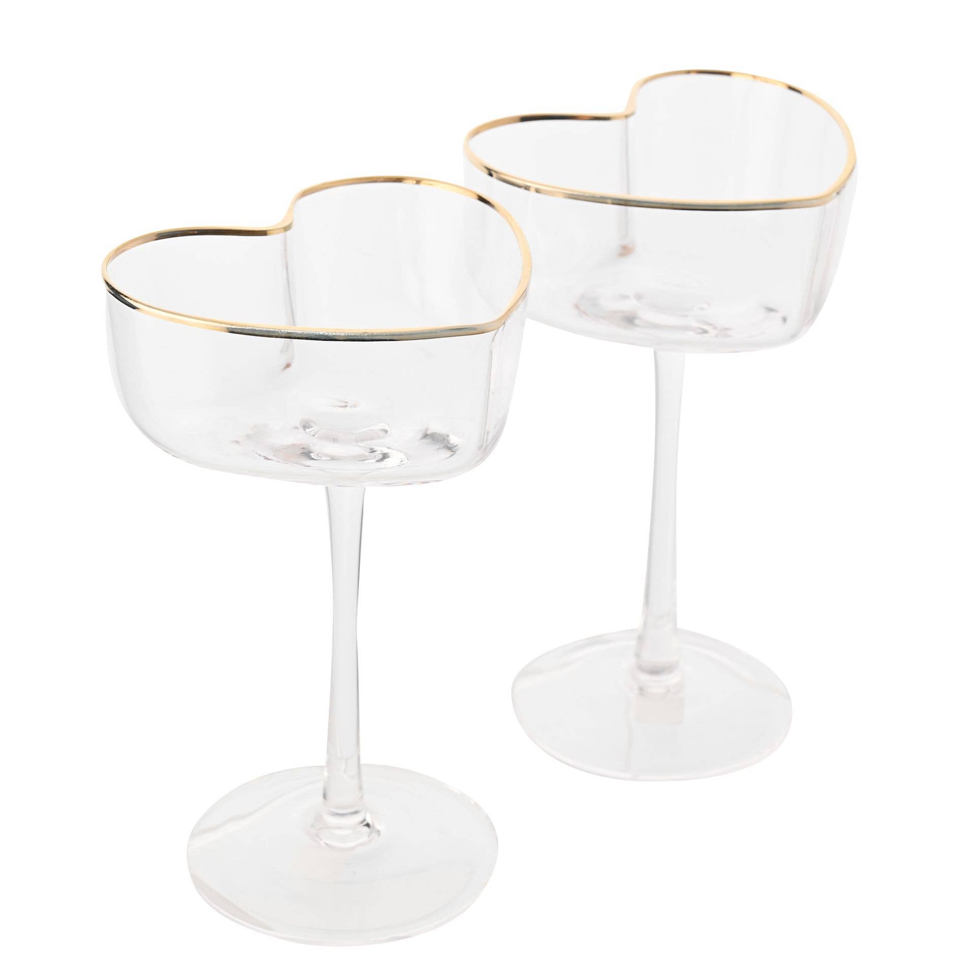 WIDDOP and Co. - Wholesale Drinking Glass/Cup - Amore Set of 2 Heart Shaped Martini Glasses2
