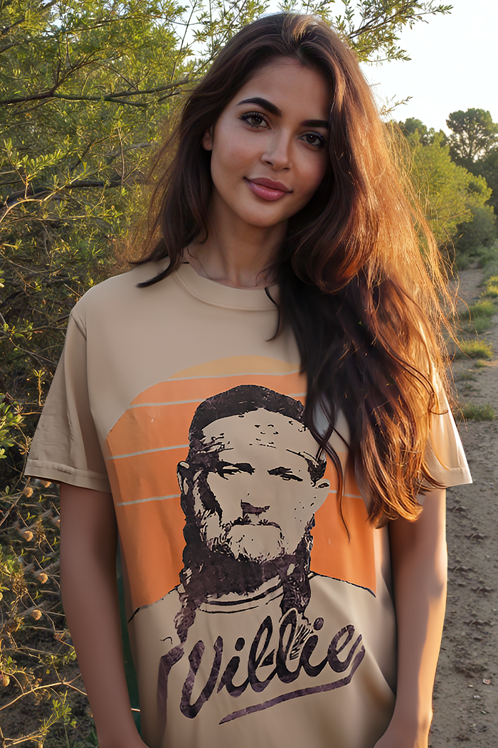 Life Clothing Co – wholesale Screen printed t-shirt – Women′s – Willie Nelson Sunshine Tee1