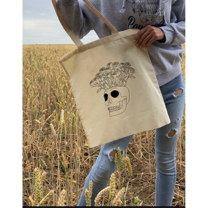 Tote Bag Vase aus natürlicher Baumwolle für den Großhandel von Jodie Moulson Art & Design
