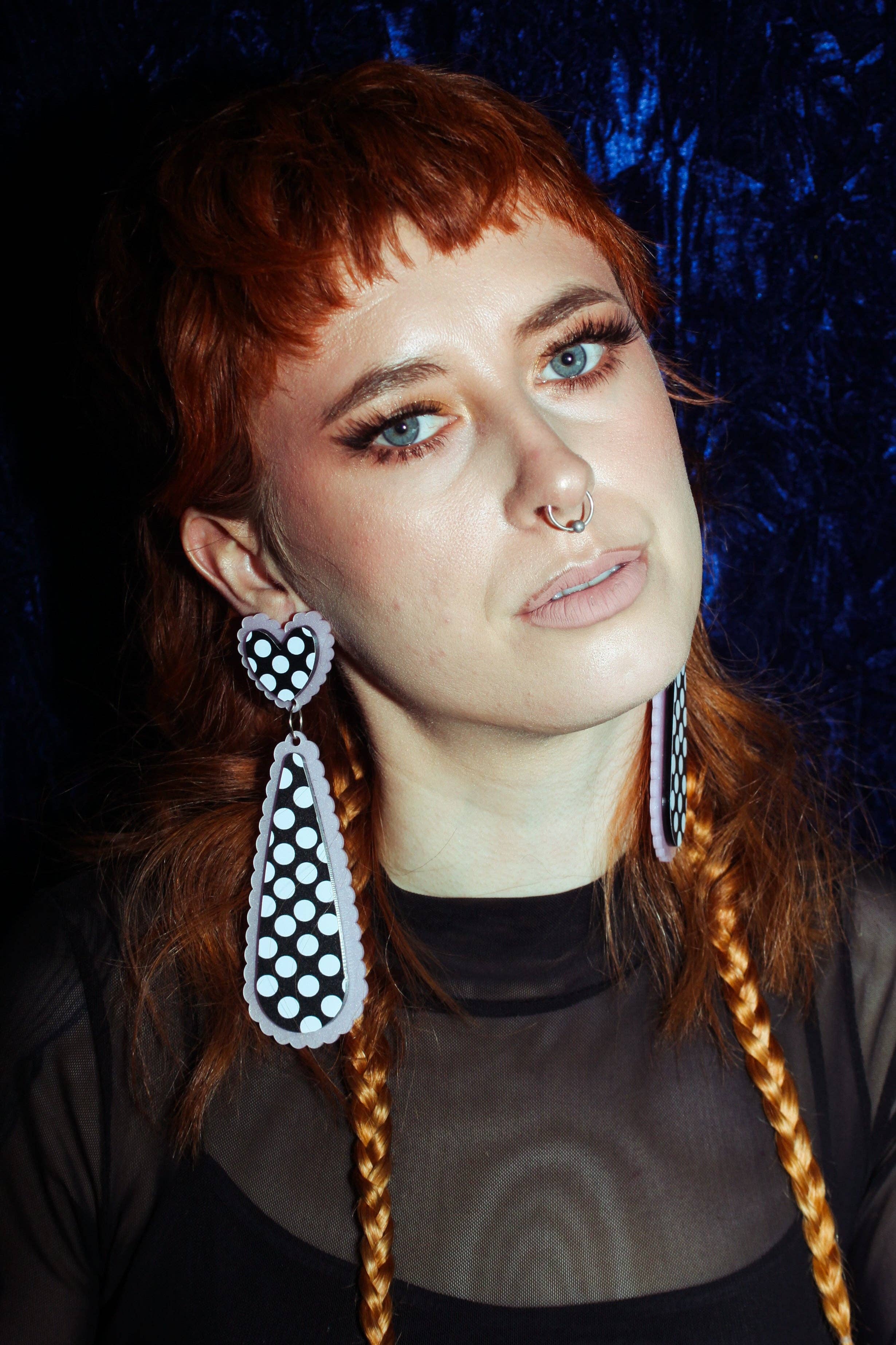 Fairly Odd Shop - Wholesale Dangle Earrings - Scalloped Drips - Polka Dots3