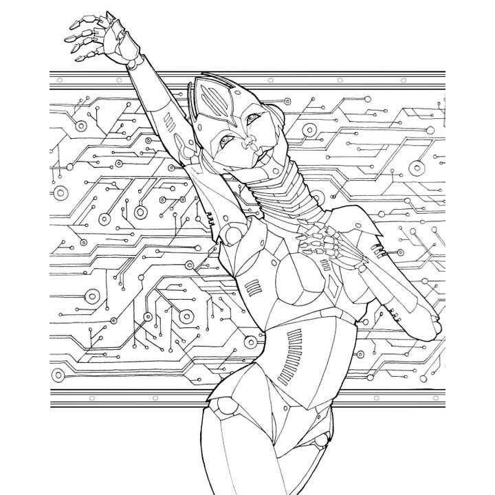 Indi Martin Art - Wholesale Coloring & Activity Book - Adult - Coloring Book: Dangerous Women - Fantasy4