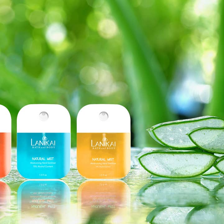 Lanikai Bath and Body - Wholesale Hand Sanitizer - Natural Travel-Size Pocket Hand Sanitizer with Aloe, 1.3 oz3