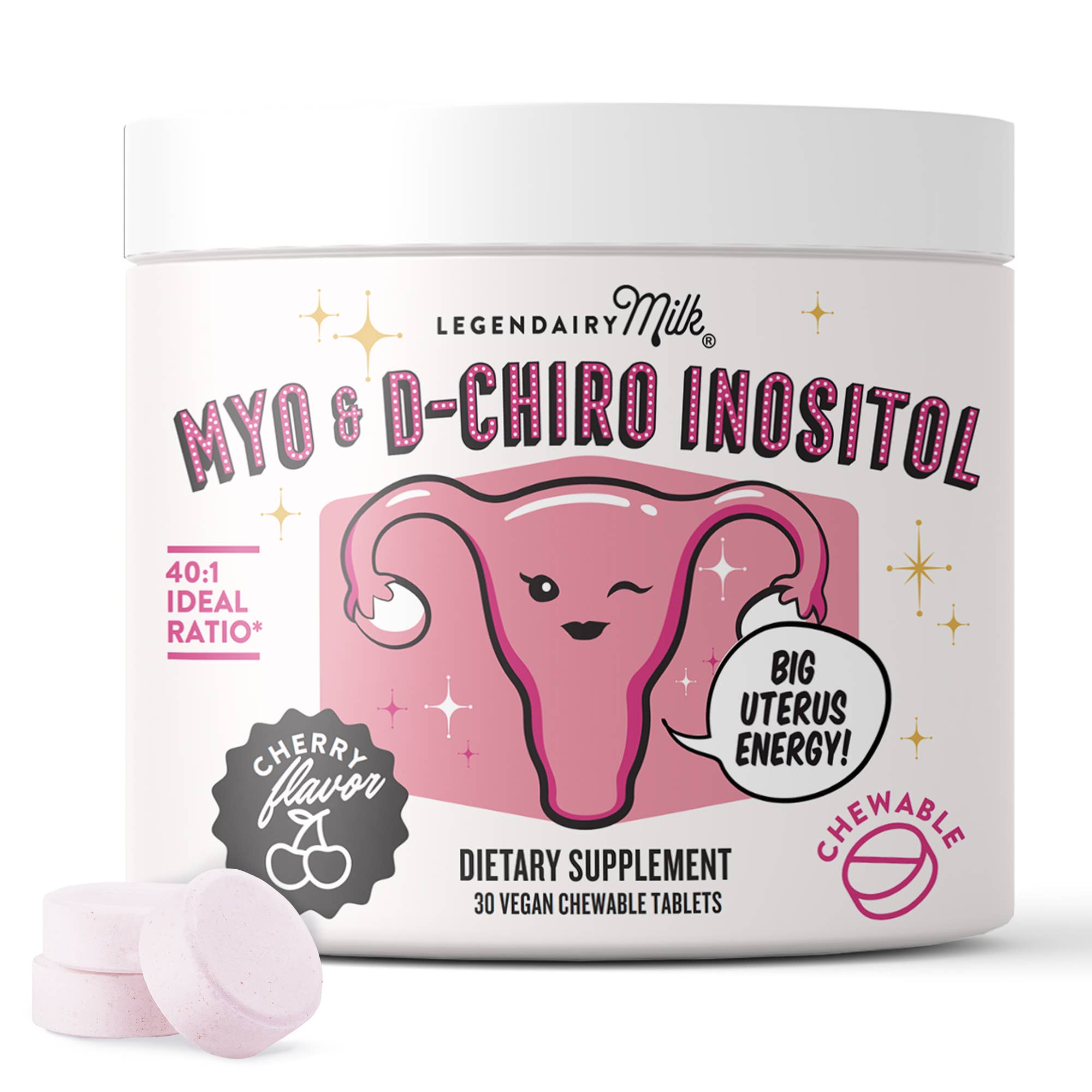 Legendairy Milk - Wholesale Oral Supplement/Vitamin - Myo & D-Chiro Inositol Chewable Tablets0