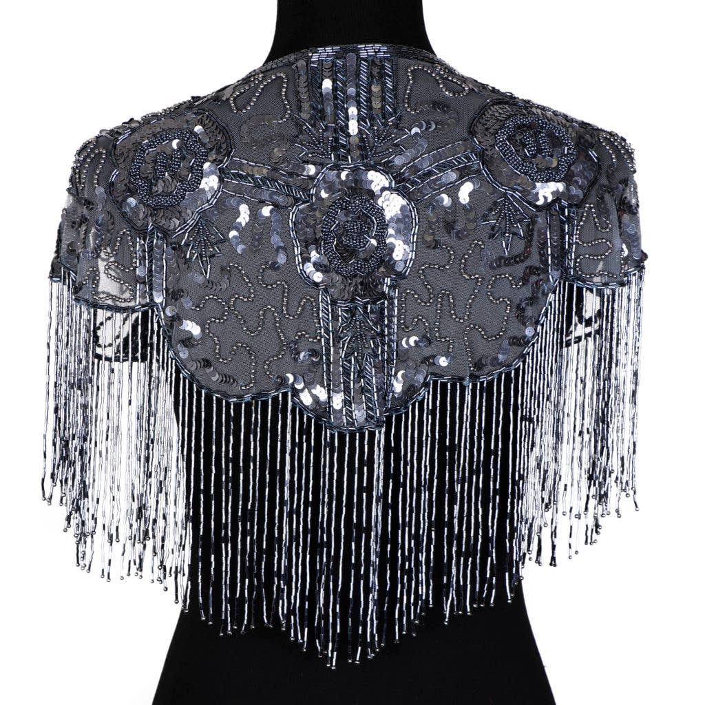 Western Fashion - Vente Châle – femme - Châle perlée orné de roses0