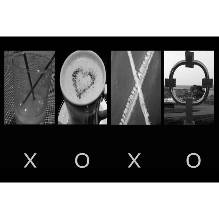 XOXO_02 Hilsen Kort med alfabetfotografi for engroshandel hos PhotoWord Art