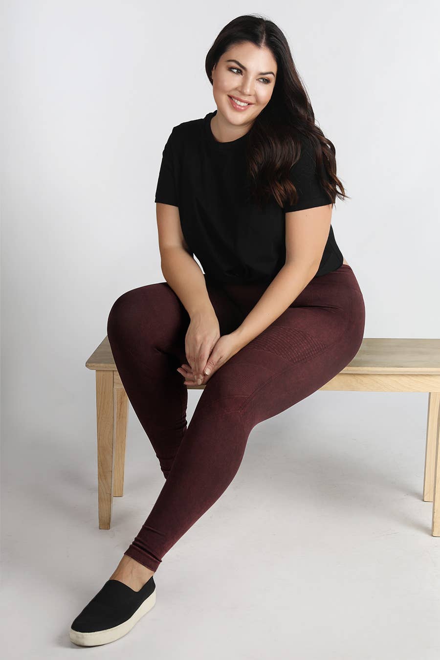 NIKIBIKI - Venta al por mayor Leggings deportivos/cómodos - Mujer - NB7409XL - Tallas Grandes Vintage Moto Jeggings6