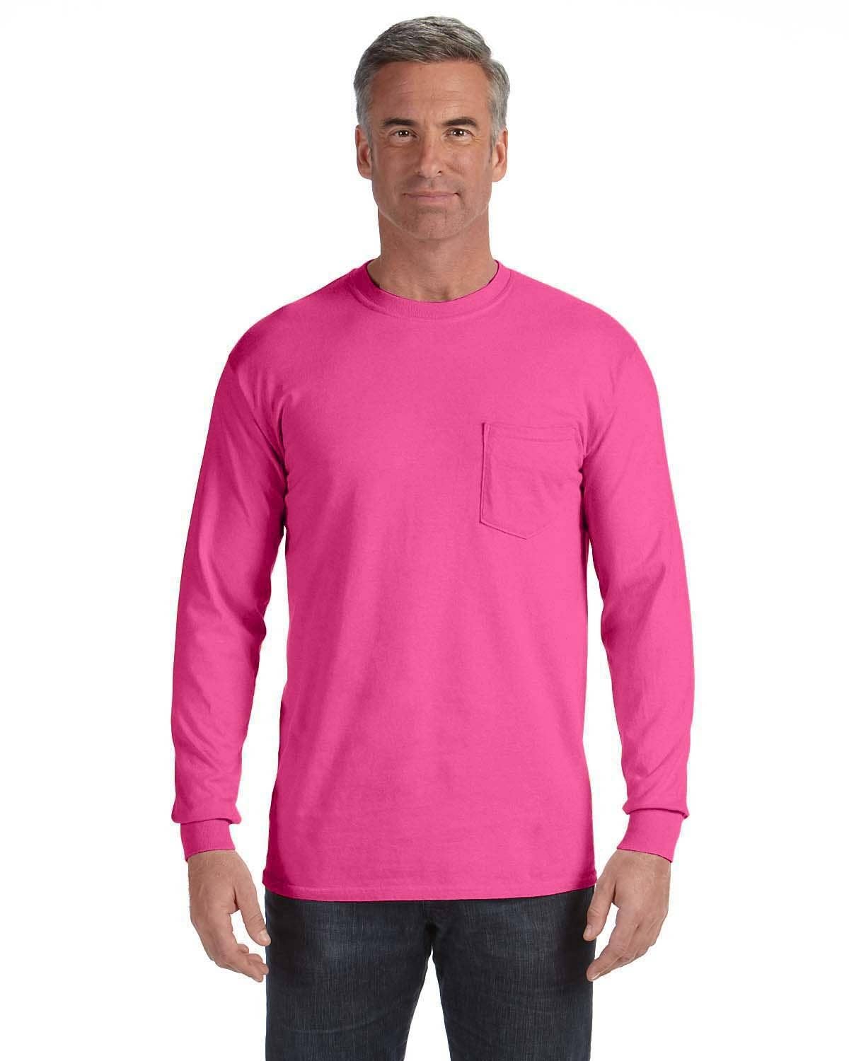 Total Apparel - Wholesale T-Shirt - Men's - Comfort Colors Garment-Dyed Long-Sleeve Pocket T-Shirt C44108