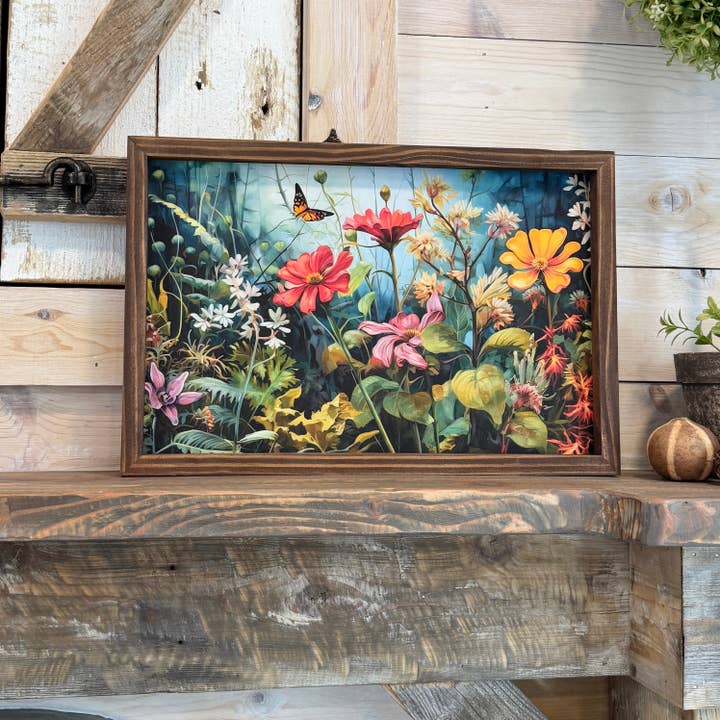 Hangout Home - Wholesale Art Print - Lush Garden - Nature Canvas Art - Wood Framed Floral Decor