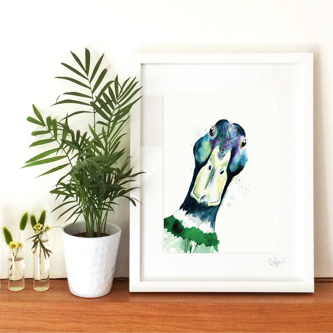 Kate Moby - Wholesale Art Print - Inky Mallard Luxury Giclee Unframed Print3