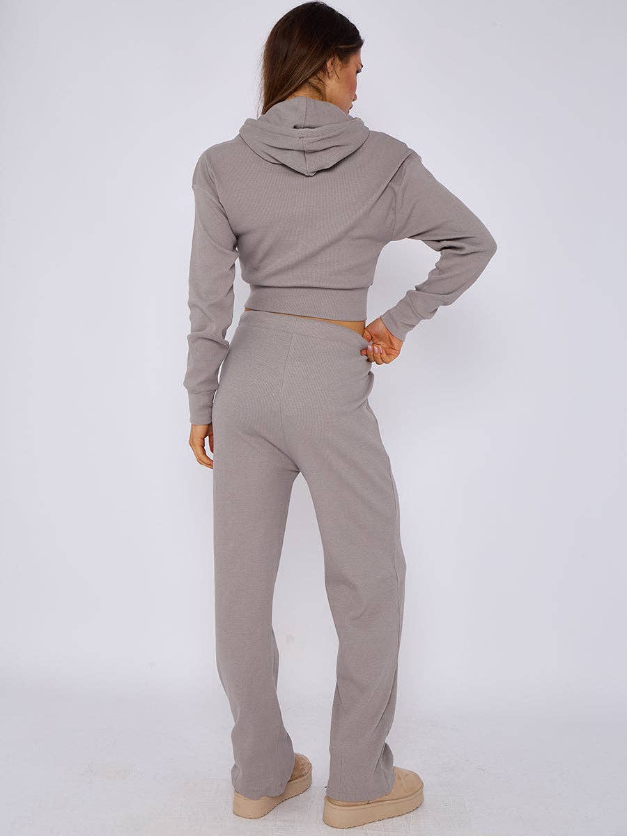 AX Labels - Wholesale Lounge Set - Women's - Interlock Cropped Zip Hoodie and Flared Trouser Set30