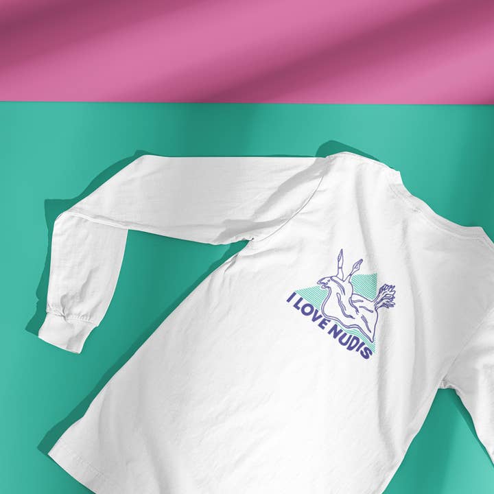 I LOVE NUDIS™ Long Sleeve Tee - White for wholesale by I LOVE NUDIS