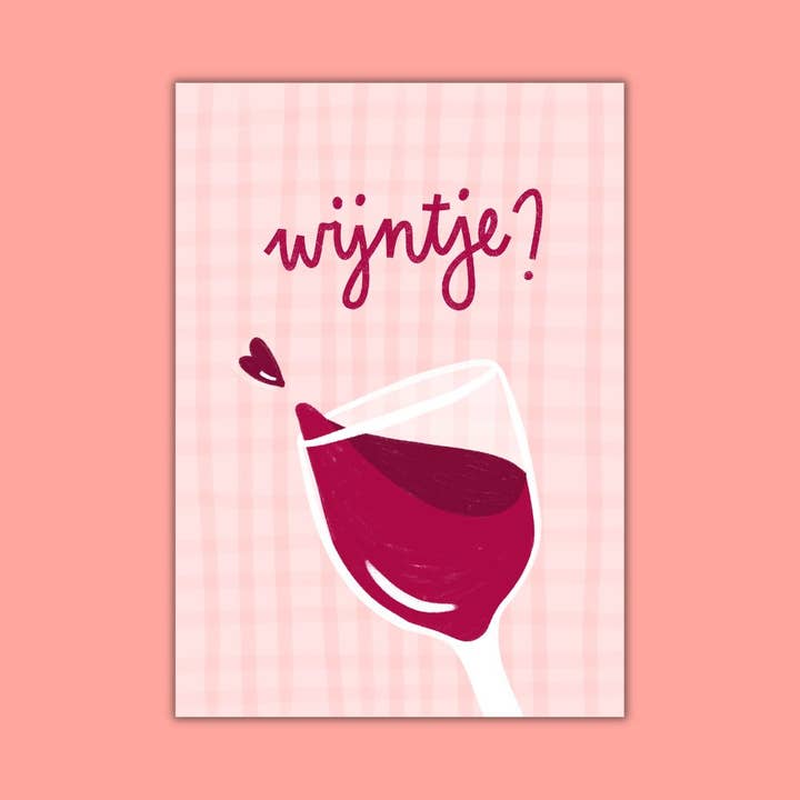 Wenskaart - Wijntje? voor wholesale door Dujojo