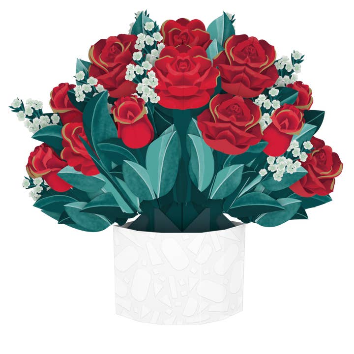 LARGE ROSES Flora Lykønskningskort for engroshandel hos Origamo