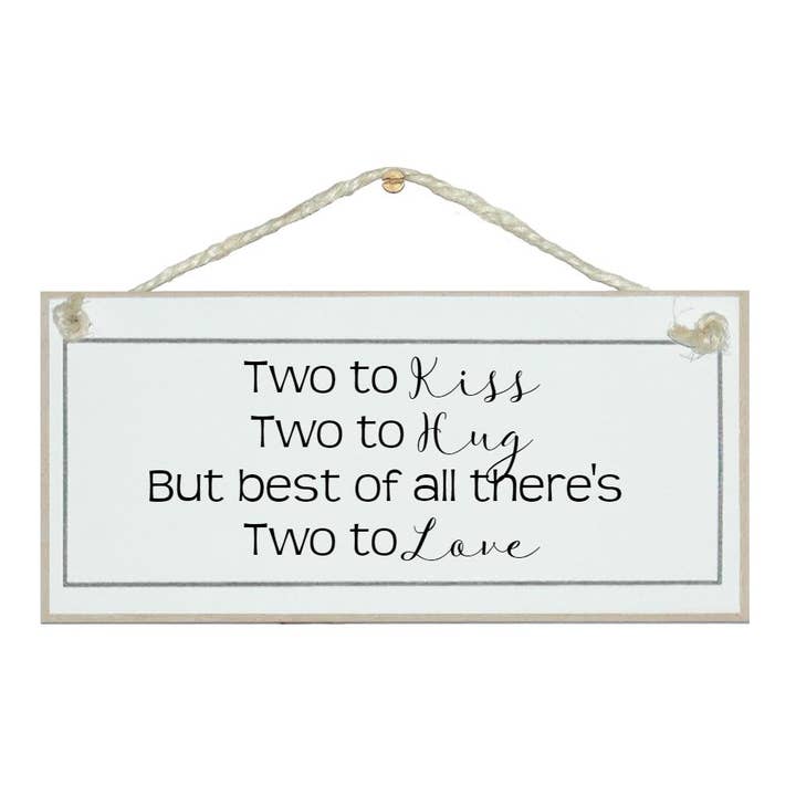 Tvillingar, två att älska barn tecken för wholesale av Crafty Clara