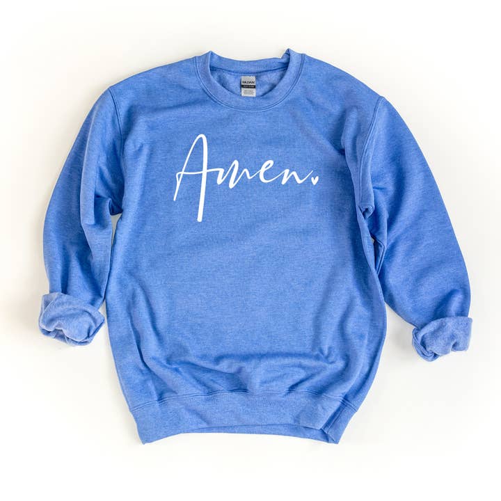 Amen Heart | Sweatshirt | Faith | Religious | Prayer for wholesale by Uplifting Threads Co Wholesale