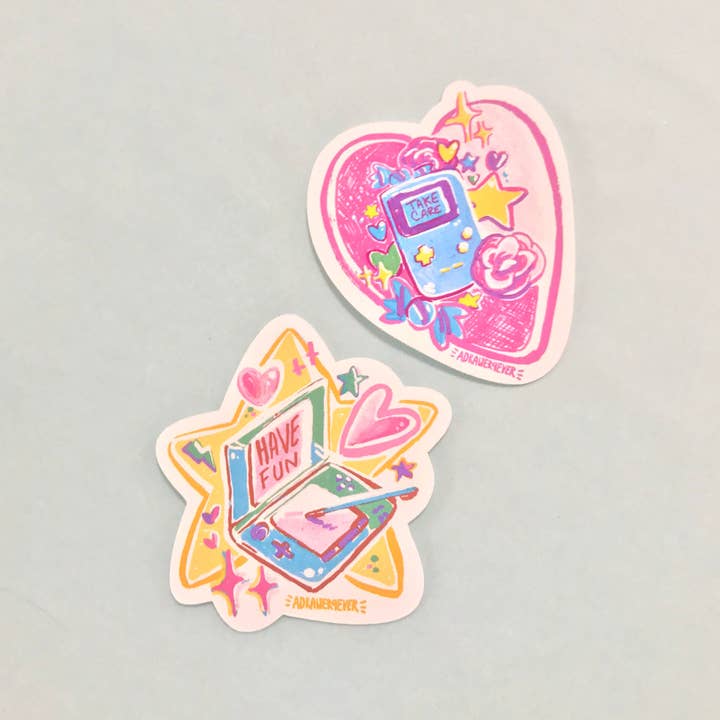 Have Fun & Take Care Sticker Set for wholesale by ADRAWER4EVER