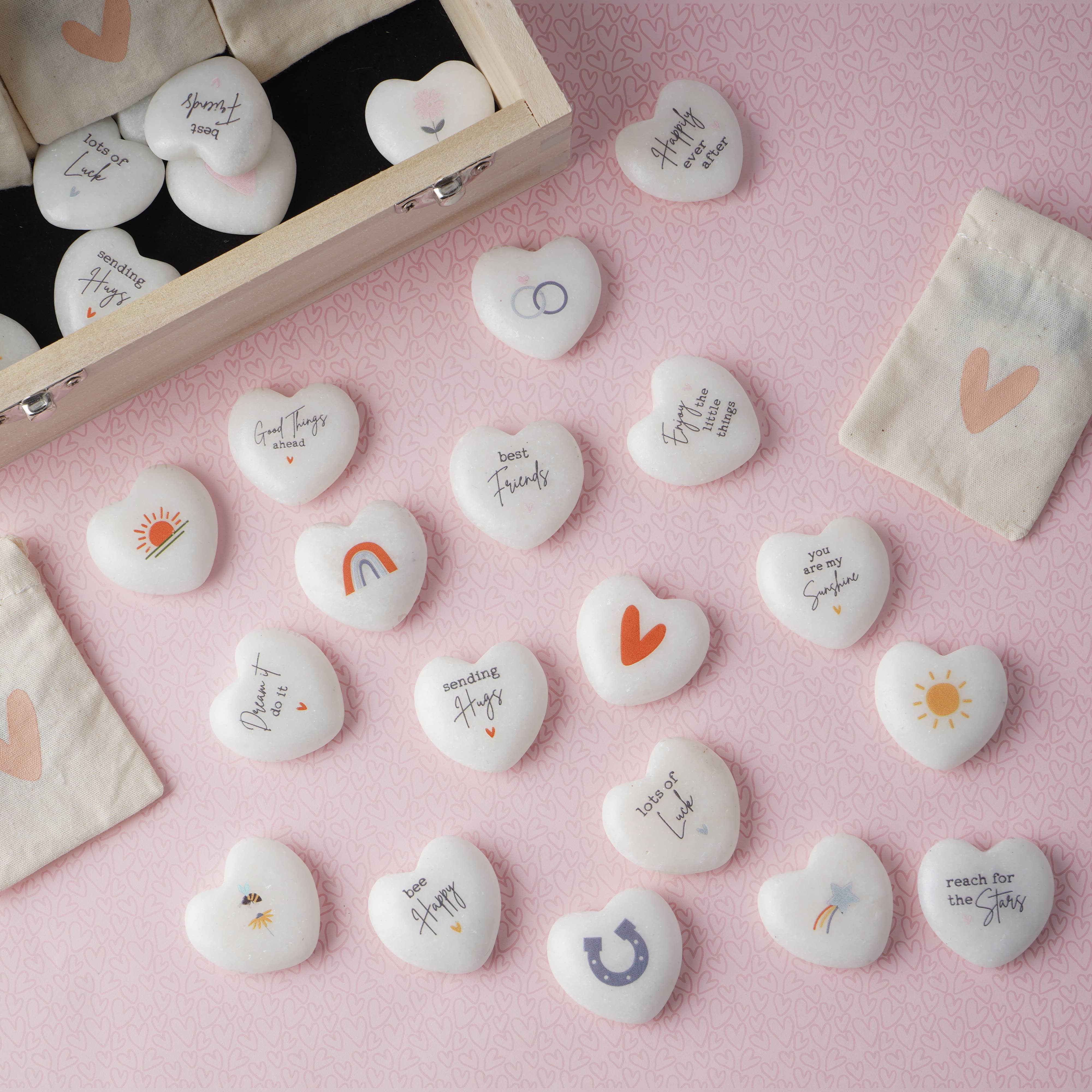 CGB Giftware - Wholesale Keepsake Coin/Token - Just Smile 12 Assorted Pebbles In Box1