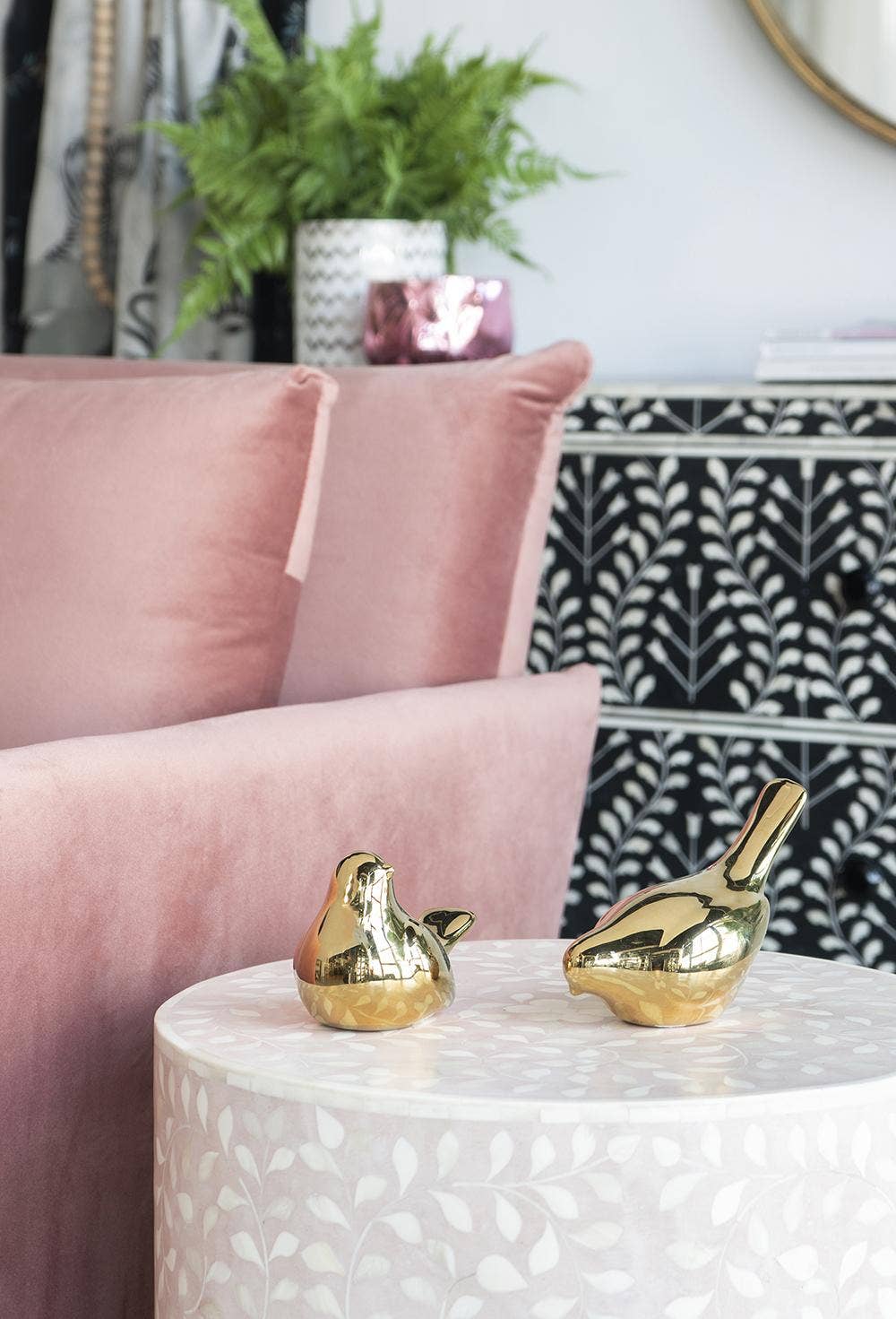 A&B Home Group Inc. - Wholesale Decorative Figurine - S/2 Chirp Bird Accents,Gold2