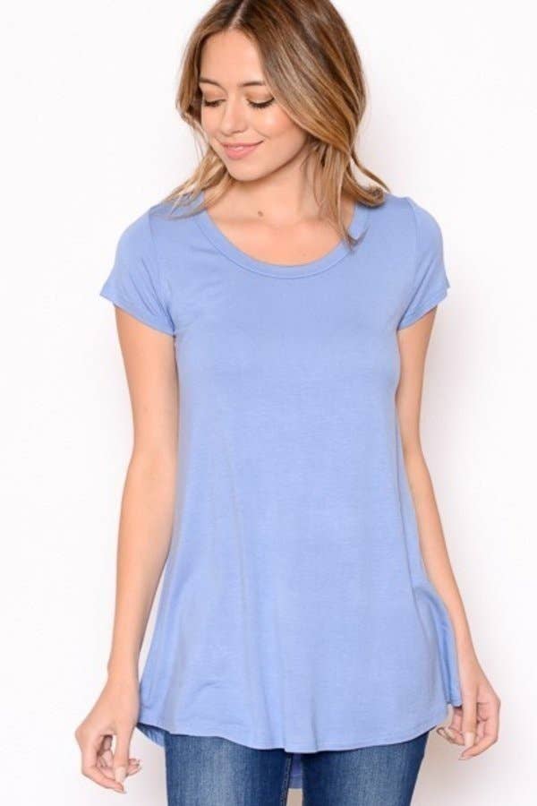 Chris & Carol Apparel - Wholesale Tunic - Women's - XJ413145T - Perfect Solid Plus Size Basic Tee Short Sleeve9