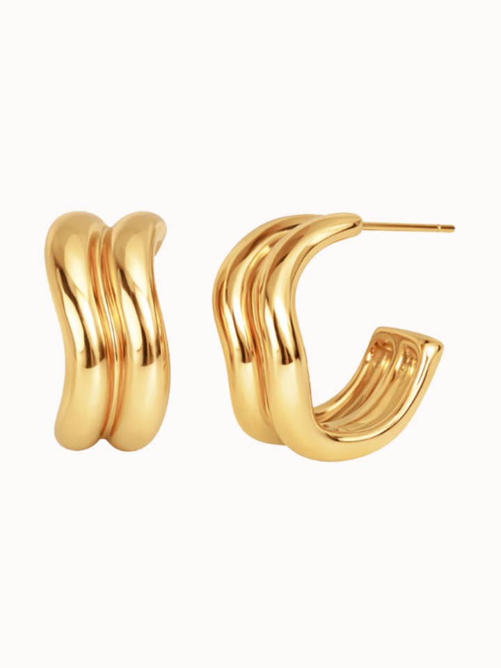 Forma Ohrringe - Vergoldet für den Großhandel von Nava Copenhagen