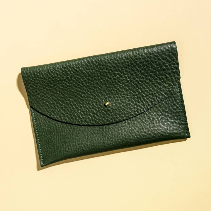 Envelope Pouch - Kelp Leather for wholesale by Primecut