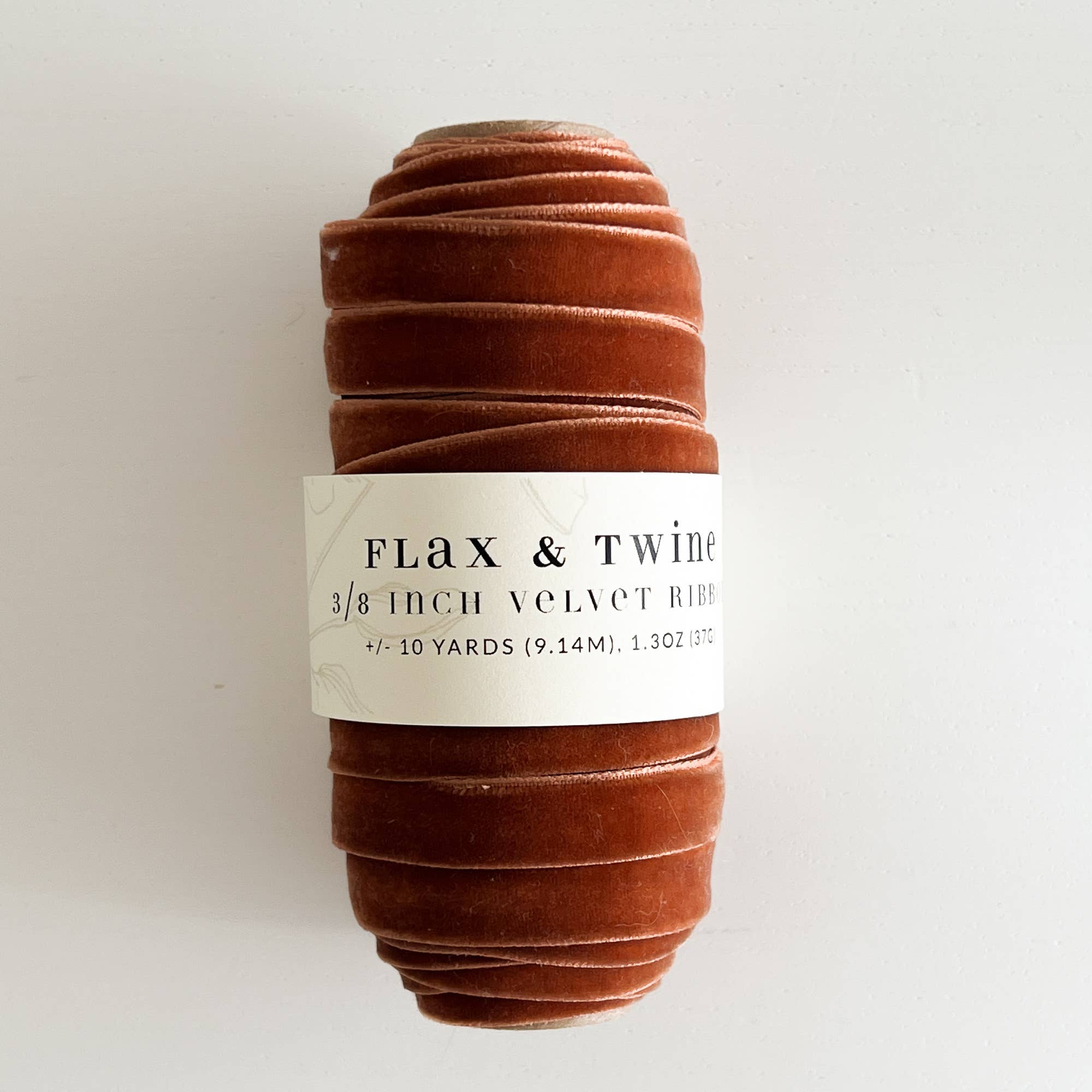 Flax & Twine - Wholesale Ribbon - Gift Wrapping - Flax & Twine 3/8" Velvet Ribbon - 10 Yards6