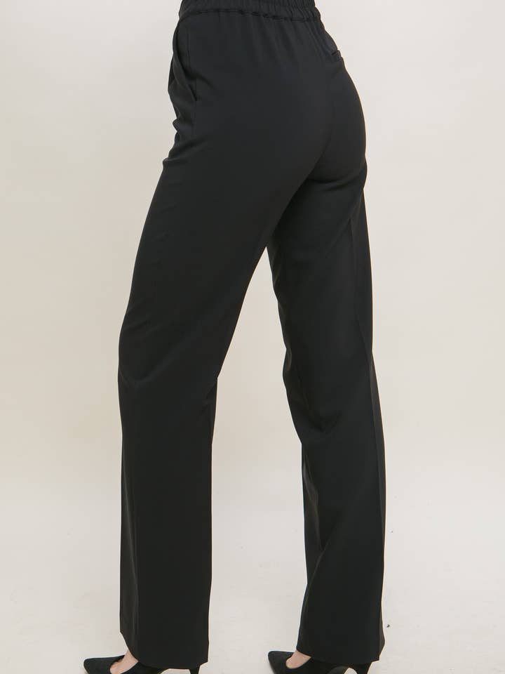 42POPS - Wholesale Pants – Women's - `.SI-25289 Regular-Fit Dress Pants w/ Elastic Back2