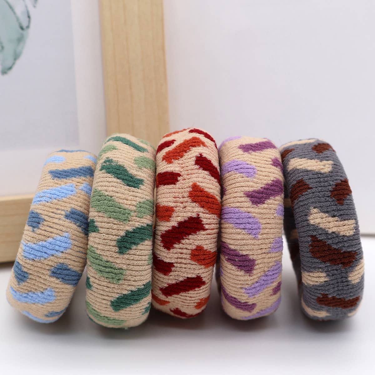 ACCITY - Wholesale Hair Tie - FASHION  WIDENED HAIR TIES(5PCS/BOX)_CWAHA050412