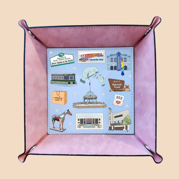 Snap trifles tray with any city landmarks and color for wholesale by Smallcity Gifts