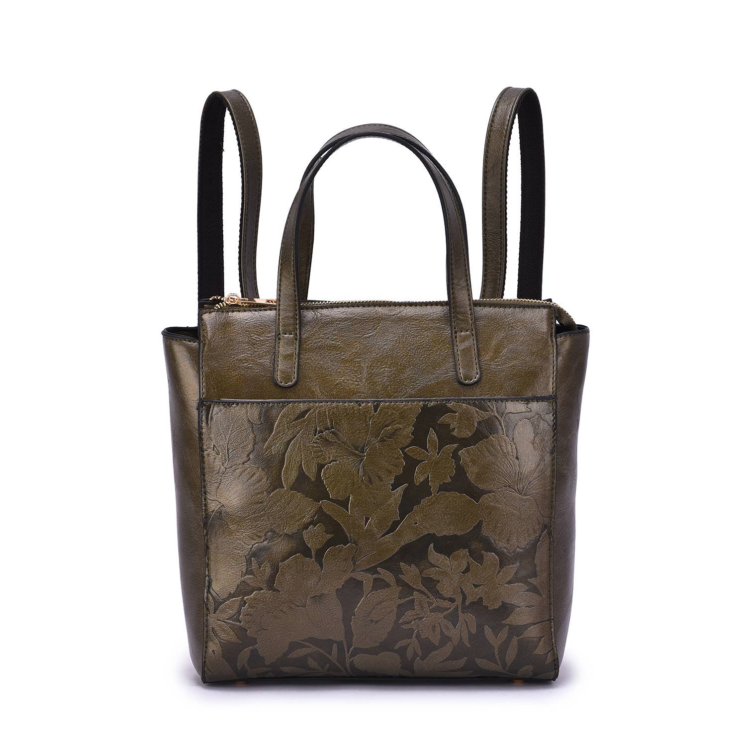 Mellow World - Vendita all'ingrosso Tracolla - Donna - Borsa a tracolla/zaino convertibile Shia 3D con motivo floreale goffrato17
