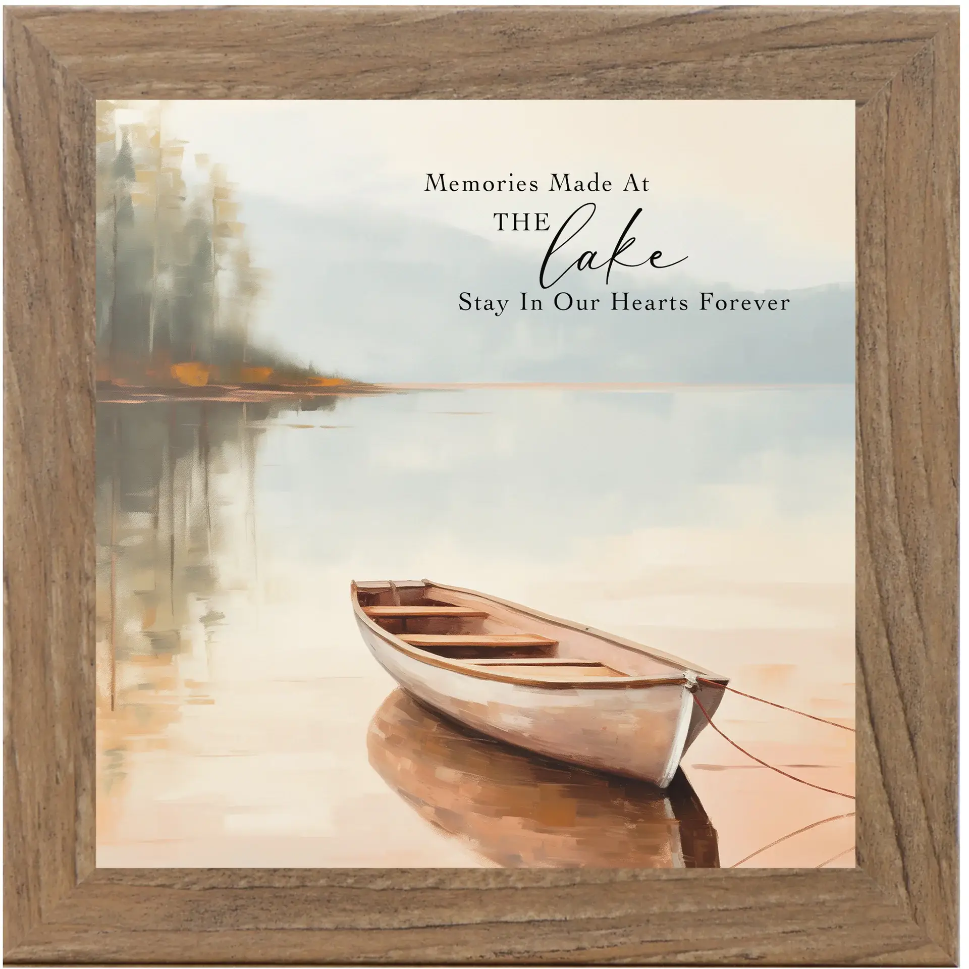 Summer Snow Art - Wholesale Sign - Memories Made At The Lake Stay In Our Hearts Boat Art 2