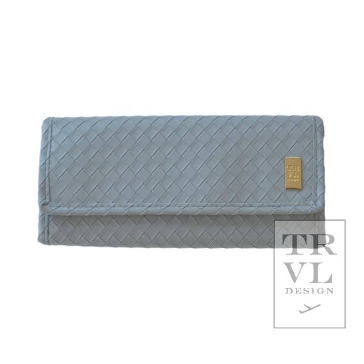 Luxe Jewelry Wallet - Woven Bleu for wholesale by TRVL Design