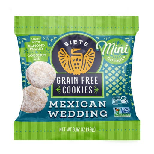 Siete Foods - Wholesale Cookie - Mini Mexican Wedding Cookies 0.67oz - 120 bags0