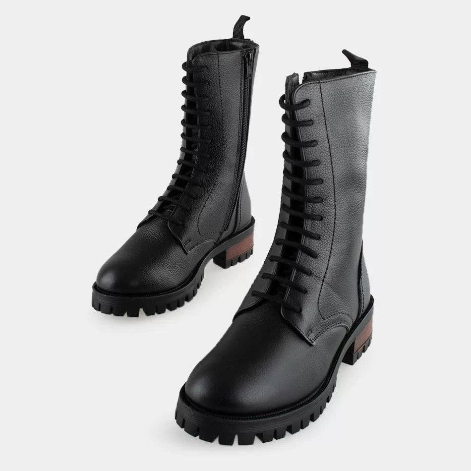 Black LEXA MILITARY BOOTS for wholesale on Faire1