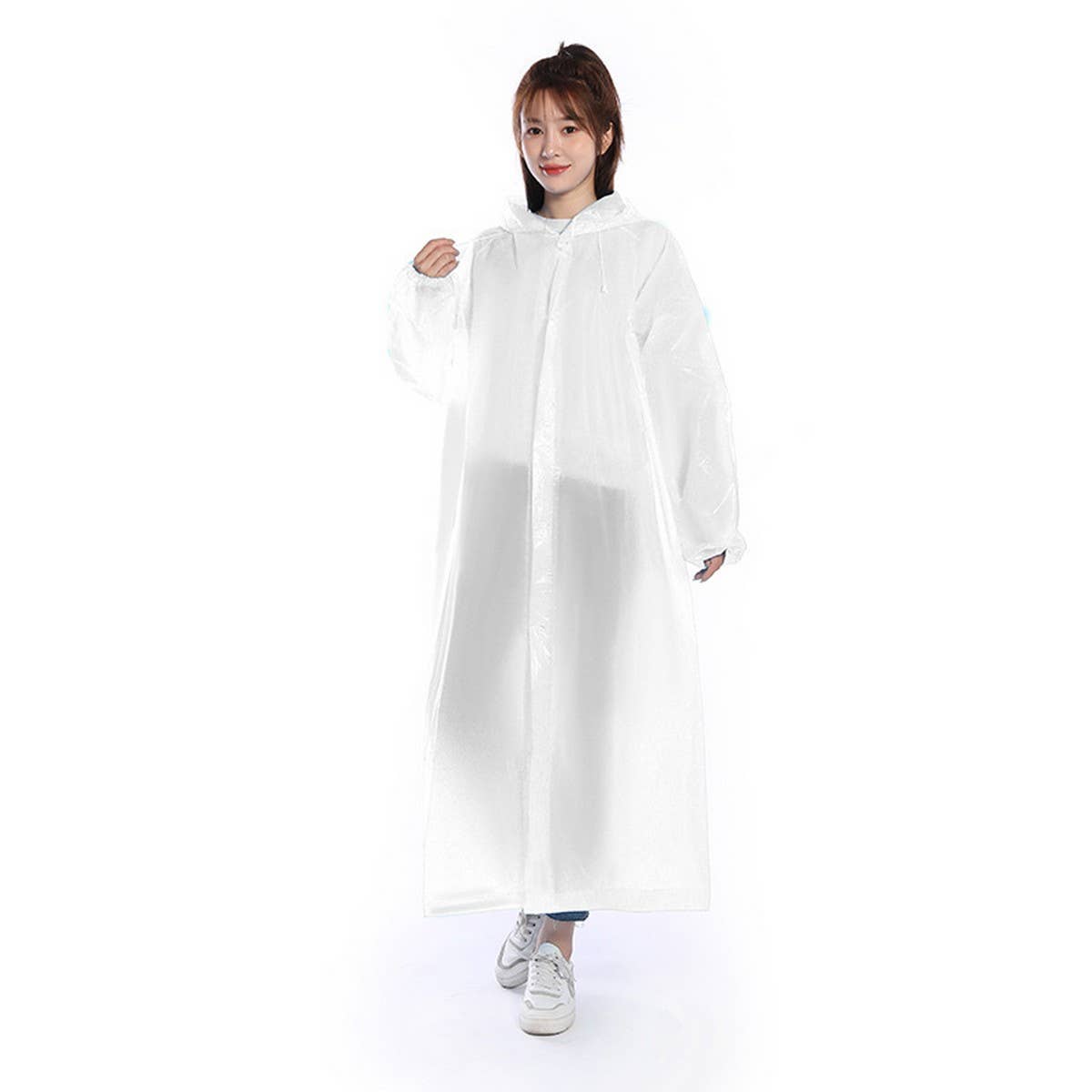 NINEXIS - Wholesale Raincoat - Women's - CWMM1493_PEVA REUSABLE HOODED RAINCOAT0